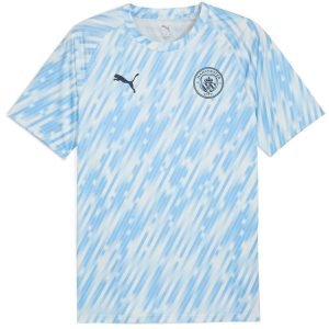 Maillot Manchester City Pré-Match 2025/26 Bleu Blanc – Image 2