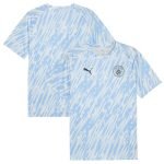 Maillot Manchester City Pré-Match 2025/26 Bleu Blanc