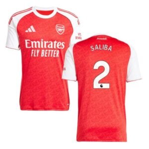 Maillot Arsenal Saliba Domicile 2025-2026