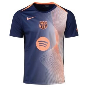Maillot Barcelone Pré-Match 2025/26 Bleu Orange – Image 2