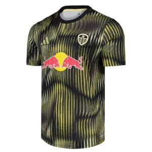 Maillot Leeds United Pré-Match 2025/26 Noir Jaune – Image 2