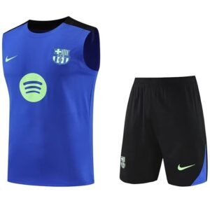 Ensemble Maillot Debardeur Barcelone 2025/26 Bleu Noir