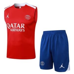 Ensemble Maillot Debardeur PSG 25/26 Rouge Blanc Bleu