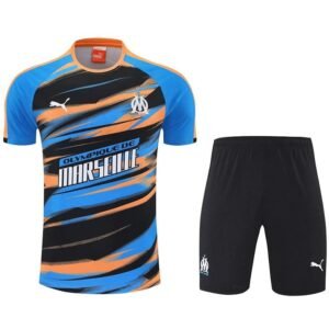Ensemble Maillot Faster Marseille 25/26 Orange Bleu Noir