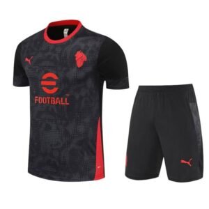 Ensemble Maillot Training AC Milan 2025/26 Noir Rouge – Image 1