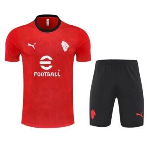 Ensemble Maillot Training AC Milan 2025/26 Rouge Noir – Image 2