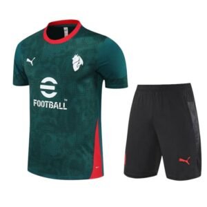 Ensemble Maillot Training AC Milan 2025/26 Vert Noir