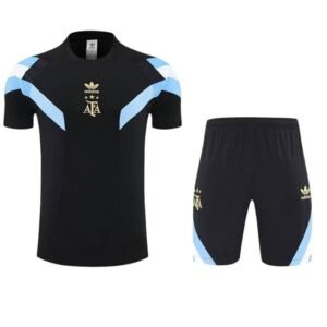 Ensemble Maillot Training Argentine 2025 Noir Bleu