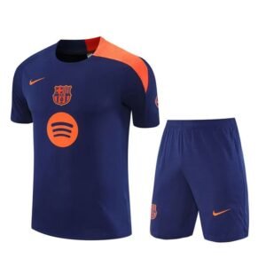 Ensemble Maillot Training Barcelone 2025/26 Bleu Orange