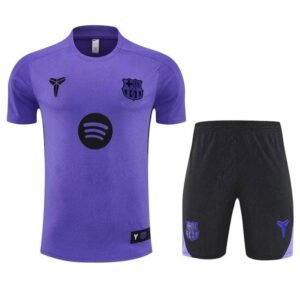 Ensemble Maillot Training Barcelone 2025/26 Violet Noir – Image 2