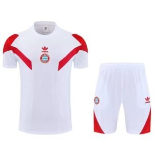 Ensemble Maillot Training Bayern Munich 2025/26 Blanc Rouge