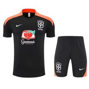 Ensemble Maillot Training Bresil 2025/26 Noir Orange – Image 2