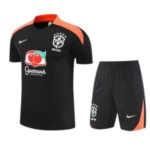 Ensemble Maillot Training Bresil 2025/26 Noir Orange