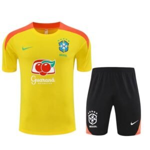 Ensemble Maillot Training Bresil 25/26 Jaune Orange Noir – Image 2