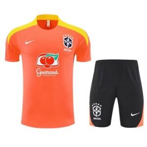 Ensemble Maillot Training Bresil 25/26 Orange Jaune Noir – Image 2