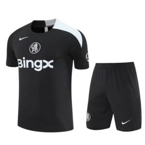 Ensemble Maillot Training Chelsea 2025/26 Noir Blanc