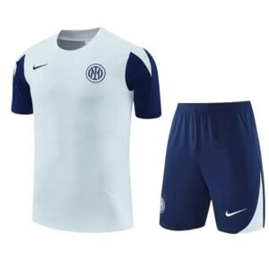 Ensemble Maillot Training Inter Milan 2025/26 Blanc Bleu