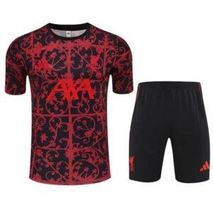 Ensemble Maillot Training Liverpool 2025/26 Rouge Noir – Image 2