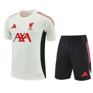 Ensemble Maillot Training Liverpool 25/26 Blanc Rouge Noir