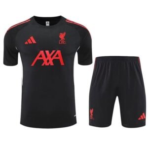 Ensemble Maillot Training Liverpool 25/26 Noir Blanc Rouge – Image 2