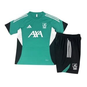 Ensemble Maillot Training Liverpool 25/26 Vert Blanc Noir