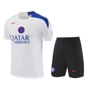 Ensemble Maillot Training PSG 25/26 Blanc Bleu Noir