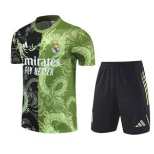 Ensemble Maillot Training Real Madrid 2025/26 Noir Vert