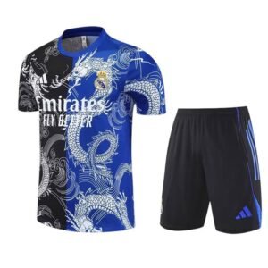 Ensemble Maillot Training Real Madrid 25/26 Noir Bleu Blanc