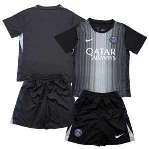 Maillot PSG Gardien Enfant 2025/26 Noir Gris – Image 1