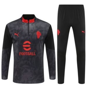 Survêtement AC Milan 2025/2026 Noir (Training top+Pantalon) – Image 2