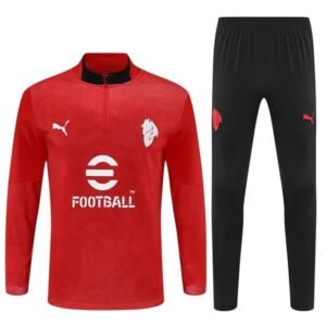 Survêtement AC Milan 2025/26 Rouge Noir (Training top+Pantalon) – Image 2