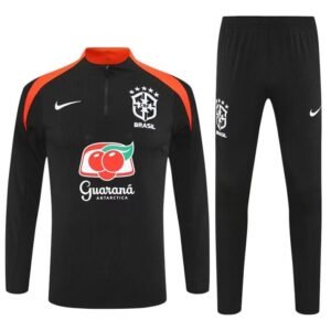 Survêtement Bresil 2025/26 Noir Orange (Training top+Pantalon) – Image 2