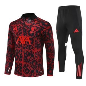 Survêtement Liverpool 2025/26 Noir Rouge (Training top+Pantalon)