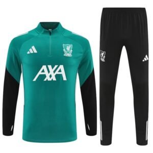 Survêtement Liverpool 2025/26 Vert Noir (Training top+Pantalon) – Image 2