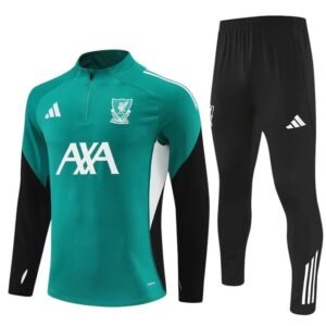 Survêtement Liverpool 2025/26 Vert Noir (Training top+Pantalon)