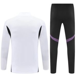 Survêtement Manchester United 2025/26 Blanc Noir (Training top+Pantalon) – Image 3