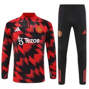 Survêtement Manchester United 2025/26 Rouge Noir (Training top+Pantalon) – Image 2