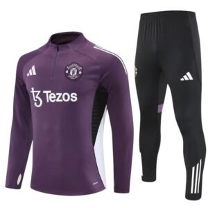 Survêtement Manchester United 2025/26 Violet Noir (Training top+Pantalon)