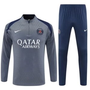 Survêtement PSG 2025/26 Gris Bleu (Training top+Pantalon) – Image 2