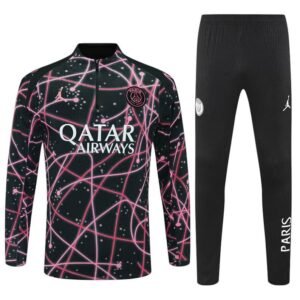 Survêtement PSG 2025/26 Rose Noir (Training top+Pantalon) – Image 2
