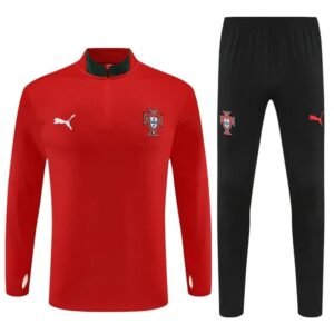 Survêtement Portugal 2025/26 Rouge Noir (Training top+Pantalon) – Image 2