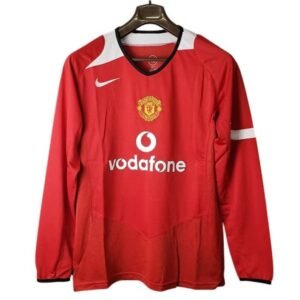 Maillot Rétro Manchester United Domicile Manches Longues 2004/2005