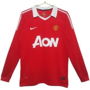 Maillot Rétro Manchester United Domicile Manches Longues 2010/2011