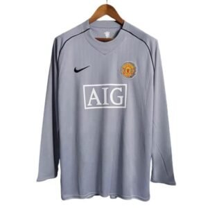 Maillot Rétro Manchester United Gardien Manches Longues 2007/2008 Gris