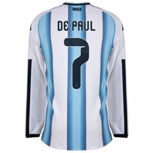 Maillot Argentine De Paul Domicile Manches Longues 2026/2027
