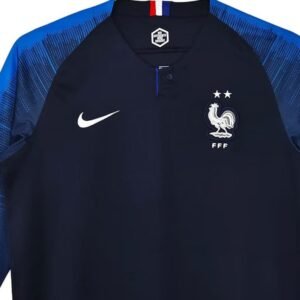 Maillot Rétro France Domicile Manches Longues 2018 – Image 3