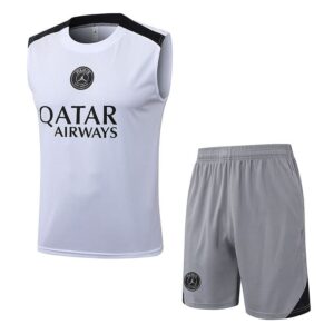Ensemble Debardeur PSG 2026/2027 Blanc Gris – Image 1