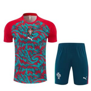 Ensemble Maillot Training Portugal 2026 Rouge Vert Bleu – Image 1