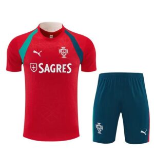 Ensemble Maillot Training Portugal 2026 Rouge Vert – Image 1