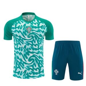 Ensemble Maillot Training Portugal 2026 Vert Blanc – Image 1